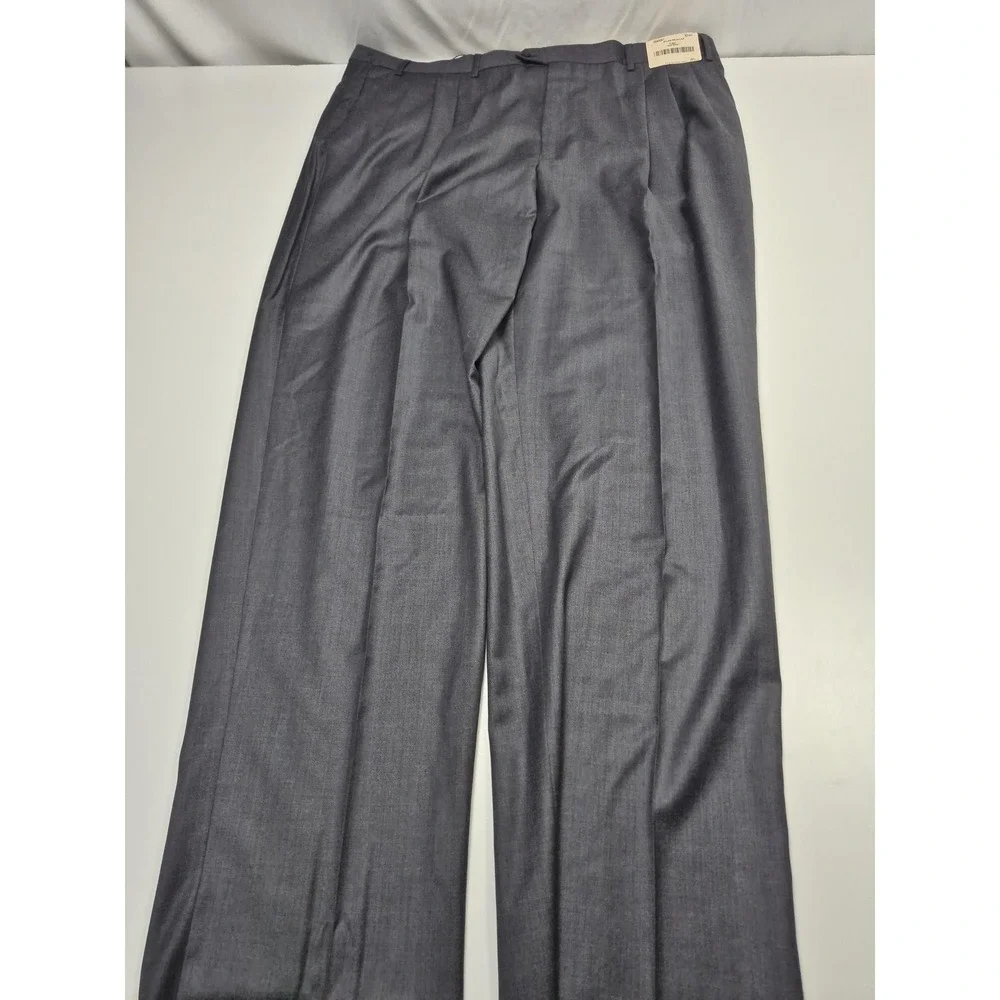 ZINO Suit Mens 52 Gray Wool Super 120s 2 Piece 47x36 Milan Italy NWT FLAW